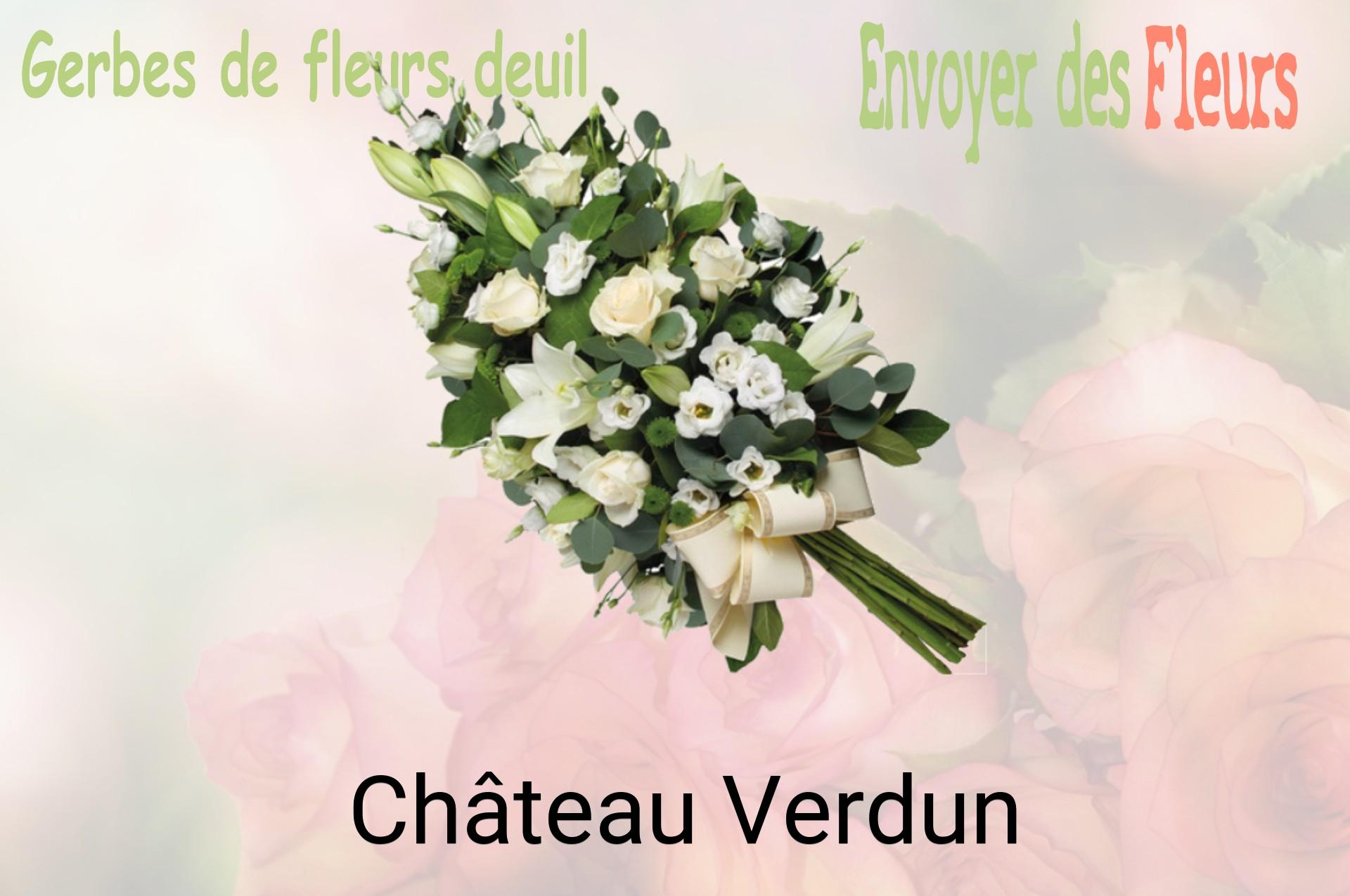 Gerbe de fleurs de deuil livrée à Château-Verdun